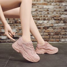 Female Trainers, Chunky Platform Sneakers, Women Platform Shoes, Dad Shoes, Casual Sneakers Women, Chunky Sneakers, Casual Lace, Sneaker Heels, Spring Shoes