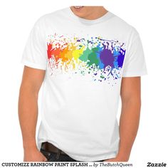 CUSTOMIZE RAINBOW PAINT SPLASH DRIPS GAY PRIDE SHIRTS Relaxed Fit Paint Splatter T-shirt With Crew Neck, Paint Splatter Graphic Tee In Cotton, Cotton Graphic Tee With Paint Splatter, Graphic Cotton T-shirt With Paint Splatter, Graphic Tee With Paint Splatter And Short Sleeves, Cotton Crew Neck T-shirt With Paint Splatter, Relaxed Fit Paint Splatter Crew Neck T-shirt, Relaxed Fit Crew Neck T-shirt With Paint Splatter, Graphic Tee With Paint Splatter