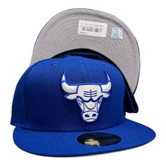 New Era Chicago Bulls Wheat Pack 59FIFTY Fitted Hat New With Tag's  If you have any questions please ask before purchasing. Check Out All Of Our Other GREAT Items Let everyone know you're part of the Chicago Bulls army and love to show it by grabbing this 59FIFTY hat from New Era. It offers a fitted construction to keep everything secure and a flat bill for a street-ready look. Plus, the striking Chicago Bulls graphics on the crown and contrast-color undervisor add flair to your game day gear. New Era 59Fifty Fitted Hat Blue Crown  Blue Visor Team Logo Embroidered on Front Gray Undervisor 100% Polyester Made In China Blue Flat Cap For Sports, Blue Baseball Fan Merchandise Hats, Blue Fan Merchandise Hats For Baseball Season, Blue Hats For Baseball Season Fan Merchandise, Blue Flat Bill Fitted Hat Fan Merchandise, Blue Fitted Hat With Flat Bill For Fans, Blue Curved Brim Fan Merchandise Hat, Blue Curved Brim Hat For Fan Merchandise, Adjustable Blue Flat Cap