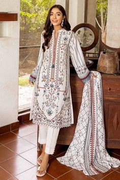 Gul Ahmed CBN 22012 Pre Fall Collection 2022 Fall Collection 2022, Best Designer Suits, Nishat Linen, Black And White Suit, Pakistani Suits Online, Kurta Patterns, Pakistani Party Wear, Pakistani Designer Suits, Unstitched Dress Material