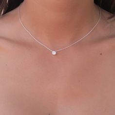 Diamond Necklace Simple, Solitaire Necklace, Solitaire Pendant Necklace, Simple Diamonds, Necklace Simple, A Necklace