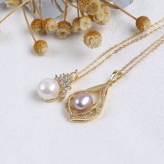 Product Type: Necklace Material Freshwater pearls Length: 37 + 5cm Color: as picture show Occasion: Party, Wedding, Engagement, Anniversary, Birthday, Gift, Business, etc. Packing: opp bag *Please note that each freshwater pearl has an irregular small size or shape, due to handmade work on natural freshwater pearls. Note: 1. The item's color may be slightly different from the pictures due to lighting and lighting settings. 2. Please allow slight size difference due to different manual measurement Princess Style Gold Jewelry For Party, Akoya Pearl Necklace With Pearl Pendant For Party, Akoya Pearl Pendant Necklace For Party, Elegant Crown Design Necklace For Wedding, Elegant Pink Crown-shaped Jewelry, Elegant Pearl Charm Necklace For Birthday, Elegant Crown Shaped Wedding Necklaces, Elegant Crown-shaped Wedding Necklaces, Elegant Gold Pearl Necklace For Birthday