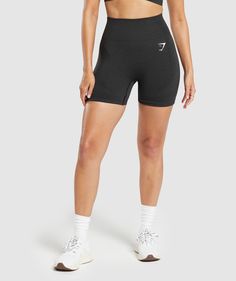 Gymshark Vital Seamless 2.0 Shorts - Black Marl Dream Fitness, Gymshark Shorts, Gymshark Vital Seamless, Seamless Shorts, Gym Shark, Gym Essentials, Gymshark Women, Sports Clothing, Cycling Shorts