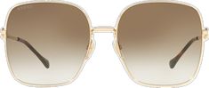 Designer Gold Square Frame Sunglasses, Elegant Gold Square Frame Sunglasses, Gucci Eyewear, Gold Sunglasses, Oversized Sunglasses, Gucci, Sunglasses, Collage, Gold