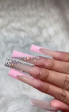 Full Bling Nails, Acrylic Toe Nails, Ombre Acrylic Nails, Classy Acrylic Nails