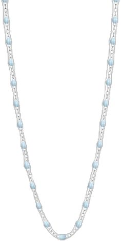 Gigi Clozeau - Classic Gigi Baby Blue necklace, White Gold, 19.7 Necklace White Gold, Necklace White, Blue Necklace, Baby Blue, White Gold, Gold, Blue, White