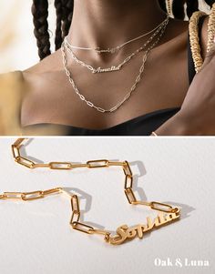 Shop now for free delivery and free gift box with every order! Trendy Metal Name Necklace With Adjustable Chain, Gold Metal Pendant Name Necklace, Cheap Statement Name Necklace With Adjustable Chain, Metal Name Necklace With Adjustable Chain Pendant, Gold Metal Name Necklace With Chain, Irl References, Luna Fashion, Proper Hygiene, Name Necklace