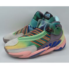 Adidas Mens Size 11 Pharrell Williams "0 to 60" Multicolor Basketball Sneakers DETAILS: Shoe Size: Men US 11 / UK 10.5 / Euro 45 1/3 Color: Multicolored Product Code: FV7333 CONDITION: New with Box (100% Authentic) PLEASE NOTE: Original box may show signs of wear. SHIPPING:  Shoes ship double boxed.  Orders will ship will ship 1-2 business days after payment is received.  All orders will be shipped to address on file with eBay account at time of purchase.  No exceptions. RETURNS:  We offer a 30 day from purchase date return policy.  All returns must be in NEW and UNWORN condition with original box to be eligible for a full refund.  Original shipping cost paid by the buyer (if any) will not be refunded. FEEDBACK: Please feel free to ask any questions before or after your purchase.  We take Casual Multicolor Basketball Shoes For Training, Casual Multicolor Basketball Training Shoes, Multicolor Adidas Sneakers For Sports, Adidas Multicolor Sneakers For Sports, Adidas Green Basketball Shoes With Logo, Green Adidas Basketball Shoes With Logo, Casual Multicolor Synthetic Basketball Shoes, Adidas Multicolor Basketball Shoes, Adidas Multicolor Sporty Basketball Shoes