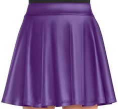 Add some color and flare to the party with this Womens Purple Flare Skirt. This mid-length skirt features a solid purple color palette with a flared design. With a soft, comfy stretch material and a form flattering fit, it's a great foundation for a sexy costume or color run outfit! Color Run Outfit, Starfire Cosplay, Mable Pines, Purple Skirts, Solid Purple Color, Run Outfit, Purple Color Palette, True Spring, Purple Color Palettes