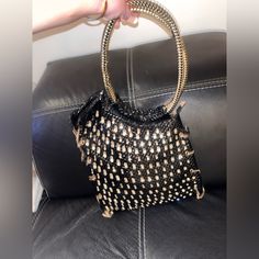 The Bag Speaks For Itself (Brand New W/ Tags) - Totally Bougie And Guidette- - If You Like This Style Then It’s For You ! - In Mint Condition. Never Worn, Bought It In A Boutique And Trying To Move Out W/O Extra Items So I Can Make My Move Easier - Bag Is Way Larger Than The Pictures Seem .. - Reach Out W/ Any Questions You May Have Embellished Handheld Bag For Night Out, Embellished Handheld Bags For Night Out, Glamorous Sequined Shoulder Bag For Night Out, Glamorous Black Party Shoulder Bag, Chic Evening Bag With Bling For Night Out, Embellished Evening Bags For Party Season, Luxury Party Bags With Rhinestone Fringe, Trendy Embellished Bag For Night Out, Black Embellished Bags For Night Out