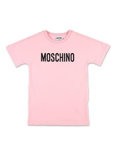 pink cotton blend crew neck logo print to the front short sleeves straight hem Moschino Logo, Moschino Kids, Italian Outfits, Kenzo Kids, Kids Logo, Short Sleeve Pullover, Stella Mccartney Kids, Shop Logo, Pink Cotton