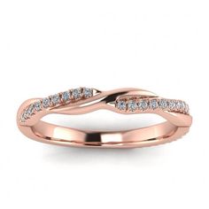 0.14 Carats Diamond 14k Rose Gold Diamond Half Eternity Stackable Matching Band Diamond Band Anniversary Diamond Band This hand made ring is crafted of the finest quality 14k gold. In contemporary style, this twisted band is interlaced with delicate pave diamond accents all the way around the circumference, and is designed in a graceful infinite loop style. Piece Info: - 14K Rose Gold - Comfort Fit - Hypoallergenic, Cobalt-Free - Sleek Design - Durable - Comes in a Gift box SIDE STONES Type: Nat Rose Gold Diamond Eternity Band For Promise, Rose Gold Diamond Promise Eternity Band, Rose Gold Brilliant Cut Eternity Band For Promise, Anniversary Diamond Band In Rose Gold, Rose Gold Diamond Band For Anniversary, Rose Gold Diamond Band As Gift, Rose Gold Diamond Bands For Gifts, Infinity Rose Gold Diamond Ring For Anniversary, Rose Gold Infinity Diamond Ring For Anniversary