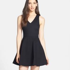 Nwt Joie Norton Black Dress. Stretch, Textured Fabric, Fit & Flare, Flouncy, Vneck, Side Zip Closure Fitted A-line V-neck Dress For Date Night, Spring Flattering Silhouette V-neck Dress, Flattering V-neck Dress For Date Night, Casual V-neck Mini Dress For Evening, Flattering Black V-neck Dress, Chic V-neck Midi Dress With Flattering Silhouette, Chic V-neck Dress With Flattering Silhouette For Summer, Chic Summer V-neck Dress With Flattering Silhouette, Black V-neck Dress With Flattering Silhouette