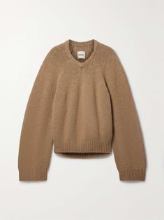 Shop KHAITE Nalani cashmere sweater, Explore the latest KHAITE women's collection today on NET A PORTER Sport Swimwear, Knitwear Tops, Brown Sweater, Cashmere Sweater, Trending Now, Jeans Dress, Net A Porter, Cashmere Sweaters, Nightwear