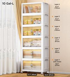 the shelves are labeled with different types of medicine and other medical supplies on them, along with measurements for each shelf