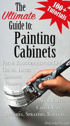 the ultimate guide to painting cabinets pros, blooperr advice on oil - less latex, sprayers, rollers, and more