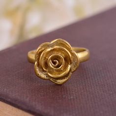 Rose Ring in Brass, Rose Ring for Women, Flower Ring, Rosebud Ring, Floral Ring, Rose Jewelry, Dainty Ring, Romantic Gift For Her Size:- All Size Available In Variation Metal:- Brass MUST READ....👇 5 stars is my shop's priority. So contact me before leaving any negative review. I am here only for my dear customers. it is poor Etsy manners to Leaving a negative review without conversation with your seller. If you are not satisfied with my jewelry, then please contact me, I will solve your problem. ❥ Customers' satisfaction is our biggest priority, please contact us with any questions/queries for future or existing orders, and we will do our best to make sure you are happy with your order. ❥Please make sure to add the correct address during checkout. You can return your purchased item withi Rose Flower Ring For Wedding, Adjustable Rose Flower Ring For Anniversary, Adjustable Flower Ring With Roses For Anniversary, Rose Design Rings For Valentine's Day, Rose-colored Promise Rings With Rose Design, Adjustable Gold Ring With Rose Design, Adjustable Rose Design Flower Ring For Anniversary, Gold Flower Ring With Rose Design, Gold Flower Ring For Valentine's Day