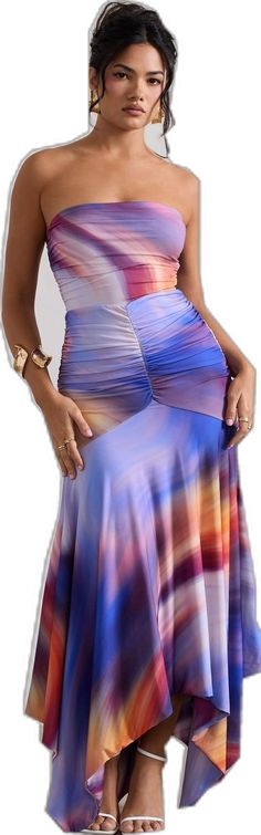 Gradient Color Summer Midi Dress, Fitted Ombre Dress For Summer, Summer Ombre Fitted Dresses, Fitted Ombre Summer Dress, Fitted Ombre Maxi Dress For Summer, Fitted Gradient Dress For Summer, Fitted Ombre Maxi Dress For Spring, Summer Evening Ombre Maxi Dress, Gradient Maxi Dress For Party