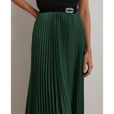 Realized in glossy satin charmeuse the A-line silhouette of this midi skirt is detailed with sunburst pleats for effortless movement with each step. Cheap Green Pleated Skirt For Spring, Cheap Green Pleated Skirt Skort, Cheap Green Pleated Tennis Skirt, Midi Skirt, A Line, Ralph Lauren, Satin, Skirt, Clothes For Women