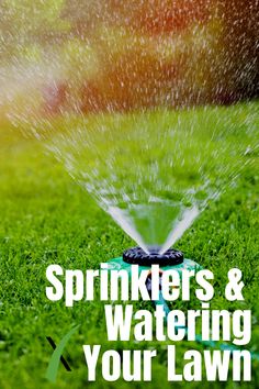 sprinklers and watering your lawn with the words, sprinklers & watering your lawn