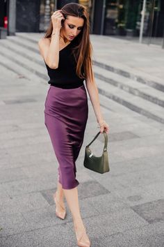 Satin Skirt Slip Silk Skirt Purple 100 %real Silk Slip Midi - Etsy Purple Slip Skirt Outfit, Purple Silk Skirt Outfit, Purple Skirt Outfit Ideas, Purple Satin Skirt Outfit, Outfits Silk Skirt, Blue Silk Skirt Outfit, Pink Satin Skirt Outfit, Purple Satin Skirt, Purple Skirt Outfit