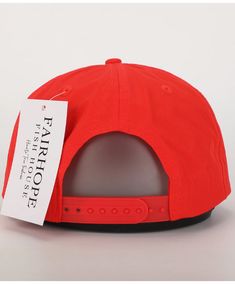 American Red Snapper Patch Hat. Nylon Fabric. Red Short Brim Baseball Cap For Outdoor, Casual Red Flat Cap, Red Short Brim Baseball Cap, Red Casual Snapback Hat For Outdoor, Casual Red Snapback Hat For Outdoor, Red Baseball Cap For Outdoor, Red Snapback Baseball Cap For Outdoor, Casual Red Snapback Hat With Short Brim, Casual Red Snapback Hat Short Brim