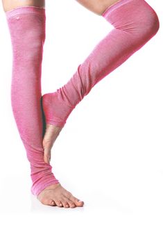 Rock '80s-throwback style with these soft cotton-blend leg warmers that will keep your lower body feeling toasty. Cotton/spandex Machine wash, line dry Imported Pink Stretch Footless Legwear, Footless Winter Leg Warmers, Flexible Footless Winter Leg Warmers, Elastic Footless Leg Warmers, Pink Tight Footless Legwear, Trendy Pink Footless Leg Warmers, Solid Color Footless Leg Warmers For Spring, Casual Stretch Pink Leg Warmers, Trendy Fitted Pink Leg Warmers