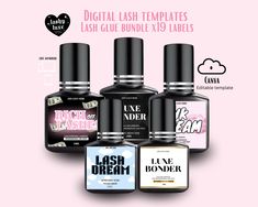 Welcome to the ultimate lash glue bundle deal with unique 19 designs included that everyone loves for your lash business! Whether you're a seasoned entrepreneur or just starting out, this collection has everything you need to elevate your branding game. From eye catching modern lash glue labels, front and back labels and more. With the Canva Templates provided, you can easily customize and make these designs your own. Purchase now and start creating your own DIY digital templates to boost your l Beauty Entrepreneur, Lash Business, Lashes Beauty, Lash Glue, Eye Lashes, Marketing Template, Lash Artist, Label Templates, Beauty Industry