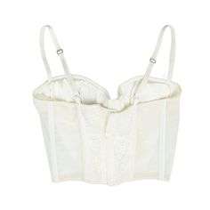 Burberry bustier top in white lace and mesh with adjustable straps, a back hook-eye closure, and boning. Brand = Burberry Size = Women's XS / 32C Condition = 9/10, Excellent Material = Materials tag has been removed SKU = 22709-1522 Fitted Cami Corset With Lace Trim, White Underbust Bodice With Built-in Bra, Underbust Bra With Boned Bodice, Fitted Underbust Bra With Boned Bodice, Underbust Bodice With Built-in Bra, White Underbust Bodice With Lace Trim, Fitted Lace Crop Top With Adjustable Straps, White Lace Overbust Bodice, Lace Corset With Built-in Bra