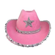 Looking for the perfect accessory to complete your party outfit? Check out this stunning Party Bilateral Sequined Cowboy Hat! The hat features an eye-catching bilateral sequin design that is sure to turn heads. It's perfect for themed parties, concerts, and any other events that call for a touch of glamour. With this hat, you're sure to make a lasting impression! Product information : Material: cloth Prop type: hat Color: pink, black, white Size Information: Size: 38*30*13 Packing list: Hat *1 Hats Cowgirl, Cowboy Hats Women, Pink Hats, Birthday Party Hats, Hats Women, Sequin Design, Outfit Check, Pink Hat, Cowgirl Hats