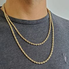 Polair Twist Chain Fashion Necklace For Men/Women Polair Metal Link Rope Chain Jewelry, Twisted Chain Necklace For Gifts, Gold Twisted Rope Chain Necklace, Gift Twisted Rope Chain Necklace, Twisted Chain, Chain Fashion, Chain Design, Necklace For Men, Cuban Chain