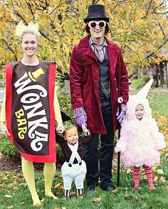 three people dressed up in costumes for halloween