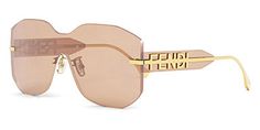 FE40067U Sunglasses by Fendi. Shape: Geometric, Material: Metal, Color: Shiny Transparent Light Grey / Smoke, Shiny Transparent Brown / Brown, Shiny Transparent Rose / Rose, Shiny Gold / Petrol with Silver Flash, Shiny Gold / Bordeaux, Size: 0-0-140. The Fendi glasses are just the perfect way to add a touch of luxury to any outfit. Crafted in Italy with impeccable precision utilizing premium-grade acetate and metal, these pieces are the epitome of luxury: eccentric yet charming shapes, rich finishes and bold colors. Each frame features exquisite signature detailing. From legendary double "F" logo and iconic FF Baguette motif, to modernized O’Lock logo and Fendi Brush lettering. The hues are usually mixed for creation of new shades (caramel, cream, orange). Different combinations of texture Fendi Glasses, Fendi Eyewear, Lock Logo, Shape Geometric, Jewelry Accessories Ideas, Accessories Ideas, Brown Brown, Sunglass Lenses, Optical Frames