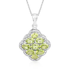 Ross-Simons - 3.30ct t. w. Peridot Cluster Pendant Necklace in Silver. 18". Glowing a gorgeous lime-green hue, this shimmery cluster pendant necklace sparkles with 3.30 ct. t. w. peridot ovals in polished sterling silver. Cable chain. Springring clasp, peridot cluster pendant necklace. Peridot birthstones are the perfect gift for August birthdays. August Birthdays, Peridot Birthstone, August Birthday, Fine Jewelery, Cluster Pendant, Cable Chain, Lime Green, Pendant Jewelry, Cable