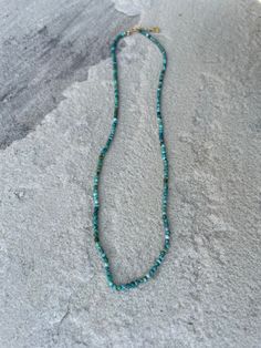 Delicate round beads of turquoise with a citrine dangle.  Gold filled hand made clasp.  16 inches. Turquoise Amazonite Necklace With Natural Stones, Turquoise Single Strand Amazonite Beaded Necklace, Turquoise Single Strand Amazonite Necklace, Turquoise Emerald Necklace With Round Beads, Turquoise Emerald Necklace With Single Strand Round Beads, Turquoise Necklaces With Round Natural Stones, Turquoise Amazonite Single Strand Necklace, Turquoise Single Strand Necklace In Amazonite, Turquoise Necklace With Natural Round Beads