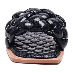 Slide into chic and casual style with these London Rag Marcue women's woven slide sandals. Click this FOOTWEAR GUIDE to find the perfect fit and more! SHOE FEATURES Woven straps upper Quilted interior Slip-on for easy on and offSHOE CONSTRUCTION Polyurethane upper, lining and midsole Manmade outsoleSHOE DETAILS Open toe Slip-on Padded footbed 0.39-in. platform Size: 6. Color: Black. Gender: female. Age Group: adult. Trendy Woven Leather Beach Sandals, Flat Heel Synthetic Sandals With Woven Leather, Trendy Synthetic Sandals With Braided Straps, Synthetic Woven Leather Flat Sandals, Synthetic Open Toe Slides With Braided Straps, Adjustable Slides With Woven Sole, Trendy Braided Sandals For The Beach, Synthetic Woven Leather Slide Sandals, Spring Slides With Braided Straps