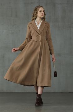 A Romance 31 | Double breasted wool coat – Linennaive Linen Camisole, Red Apron, Cashmere Cape, Black Winter Coat, Classic Wardrobe Staples, Fair Lady, Classic Wardrobe, Fall Coat, Cashmere Coat