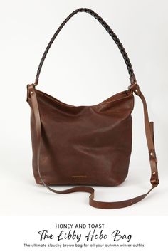 The Libby hobo shoulder bag and leather crossbody bag in Conker brown leather is super versatile. A great work bag for women, it even fits a small laptop. Also great for days out with kids or nights out with friends, it's the perfect bag for all your handbag essentials and more. Buy it as a gift for her and make her day. So for all your Autumn Winter outfits this September and beyond choose Libby! T Bag, Laptop Bag For Women, Crescent Shape