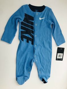 Nike Baby Footed Coverall Printed Logo Univ Blue Size 3M NWT Nike Cotton Onesie For Loungewear, Blue Long Sleeve Jumpsuits And Rompers For Playtime, Blue Cotton Onesie For Loungewear, Blue Winter Onesie For Sleep, Blue Winter Sleep Onesie, Blue Long Sleeve Onesie For Playwear, Blue Casual Onesie For Sleep, Cotton Blue Onesie For Bedtime, Blue Cotton Onesie For Sleep