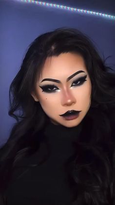 Top Black Lip Makeup, Black Upper Lip Makeup, Punk Rock Makeup, Gothic Eye Makeup, Goat Man, Goth Make Up