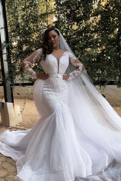 Ballbella.com supplies you White Long Sleevess Plus size Mermaid Belt Wedding Dresses online at an affordable price from Tulle,Lace to Mermaid Floor-length skirts. Shop for Amazing Long Sleeves wedding collections for your big day. Mermaid Belt, Plus Size Mermaid, Sheer Wedding Dress, White Long Sleeves, Wedding Dress Belt, Trendy Wedding Dresses, Applique Wedding, Applique Wedding Dress, Sleeve Wedding Dress