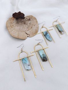 These classic earrings assist in a sense of grounding and balance while making a beautiful statement. Brass, Surgical Steel Hooks & Amazonite Stones. Stones vary in color and size. Please allow up to 3 weeks for delivery as each piece is made to order. If you need your order expedited, please reply to your order confirmation e-mail and we will do our best to accommodate your request. Etched Jewelry, Amazonite Stone, Order Confirmation, Classic Earrings, Casting Jewelry, Boho Earrings, Earring Necklace, 3 Weeks, Sense