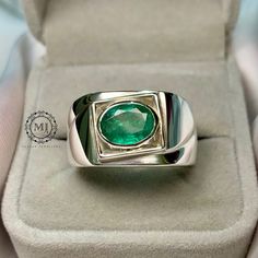 Ring Details - Sterling Silver 925 - Natural Emerald 2.00ct Approximate - Natural Emerald Oval Mixed Cut - Handmade Ring - Ring Weight 15.00 to 20.00 grams Approximate According to Ring Size - Available in all Sizes ( Please make sure about your ring sizes) - DM for Customizations NOTE: - Our Products are Made to Order According to Customer's Expectations So It May Take Some Time. Because We Work on Our Products Very Professionally and Passionately We Will Be Very Glad To Have Your Patience, But Luxury Sterling Silver Polished Emerald Ring, Classic Silver Gia Certified Gemstones, Gia Certified Silver Oval Gemstones, Gia Certified Oval Silver Gemstones, Formal Sterling Silver Emerald Ring With Polished Finish, Classic Silver Emerald Ring Gia Certified, Luxury Silver Ring With May Birthstone, Gia Certified Sterling Silver Emerald Ring Fine Jewelry, Gia Certified Sterling Silver Emerald Ring