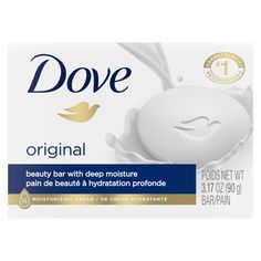 Dove Original Beauty Bar and gentle skin cleanser combines a gentle cleansing formula with our signature one/four moisturizing cream to hydrate and nourish skin, instead of leaving skin feeling dry and tight like an ordinary bar soap might. Dove mild cleansers help skin retain its natural moisture, which helps replenish skin-natural nutrients that can be lost during the cleansing process. Include this Beauty Bar in your bath and skin care routine as a facial cleanser or as a gentle skin cleanser Best Bar Soap, Dove Bar Soap, Dove Bar, Dove Beauty Bar, Bar Original, Pamper Skin, Dove Soap, Dove Beauty, Gentle Skin Cleanser