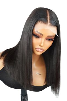 Wear and Go 6x5 Lace Frontal Wig 14 Inch Straight Bob -1 Lace Glue, Frontal Wig Hairstyles, Makeup Brushes Guide, Straight Bob, Wig Caps, 100 Remy Human Hair, Frontal Wig, Straight Human Hair, Cap Hair