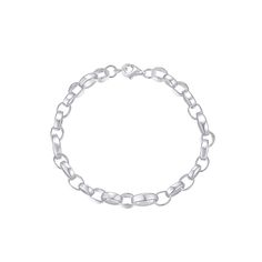 Accent any look with this platinum over silver link bracelet. Accent any look with this platinum over silver link bracelet.Click on this JEWELRY & WATCHES GUIDE to learn about fit, styles, materials and more! Length: 8 in., 7.5 in. Metal: sterling silver Plating: platinum Finish: polished Packaging: boxed Nickel free Size: 8". Gender: female. Age Group: adult. Classic Silver Chain Charm Bracelet With Oval Links, Silver Chain Link Charm Bracelet, Classic Silver Chain Link Charm Bracelet, Everyday Silver Charm Bracelet With Oval Links, Classic Silver Oval Link Charm Bracelet, Classic Silver Charm Bracelet With Oval Links, Classic Silver Link Charm Bracelet, Classic Silver Bracelet With Rolo Chain, Classic Silver Bracelets With Rolo Chain