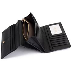 Elevate your everyday style with Black Leather Wallet for Women from Hedonist Chicago This sleek, sophisticated wallet is crafted from premium pebbled leather, offering both durability and a timeless look. The pebbled texture adds a modern touch to this classic accessory, making it perfect for women who value both function and fashion. Designed with ample storage, this wallet features multiple card slots, an ID window, and a spacious compartment for bills, making it an ideal credit card wallet f Classic Formal Wallet With Pebbled Texture, Classic Formal Wallets With Pebbled Texture, Classic Pebbled Texture Formal Wallets, Elegant Leather Wallet With Coin Pocket, Faux Leather Wallets With Card Slots, Faux Leather Wallets With Card Slots For Everyday Use, Elegant Leather Wallet With Card Slots, Everyday Faux Leather Wallet With Card Slots, Versatile Wallets With Card Slots