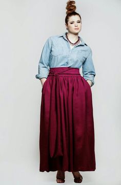 Wine High Waist Belted Maxi Skirt- JIBRI* – Jibri Online Maxi Outfits, Maxi Rok, Maxi Skirt Outfits, Plus Size Maxi, Plus Size Skirts, Curvy Outfits, Hippie Chic, Style Chic, Style Outfits