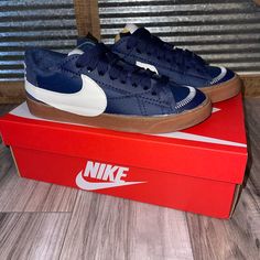 Used Once Don’t Have Box That They Came With But Will Come In Nike Box. Nike Blazer Low 77 Jumbo, Shoes Nike Blazer, Nike Box, Nike Blazer Low 77, Nike Blazer Low, Blazer Low, Nike Blazer, White Trainers, Shoes Nike