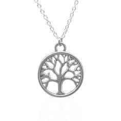 PRICES MAY VARY. Family Tree of Life Necklace features a .75” (1.9cm) pendant with an antique silver plated finish which results in an eye-catching, stunning necklace! Silvertone chain with lobster claw clasp ensures the pendant hangs at the perfect spot to accent the neckline. Packaged upon an elegant card that reads “Just for You” and tucked lovingly inside a luxurious black gift envelope. Give this beautiful necklace as a birthday, Christmas, Mother’s Day, Valentine’s Day or as a wedding gift. This inspirational, beautiful and artistic necklace is rich with symbolism, from religious and historical meanings to the remembrance of family and the generations of loved ones that abound within its branches. Handmade in Delaware, USA : Our jewelries are not only beautiful, but they are also han Personalized Silver Charm Necklaces For Christmas, Personalized Silver Charm Necklace For Christmas, Silver Charm Necklace With Round Pendant For Gift, Silver Round Pendant Charm Necklace As Gift, Silver Round Pendant Charm Necklace For Gift, Nickel Free Silver Charm Necklaces As Gift, Nickel-free Silver Necklace For Christmas, Nickel-free Silver Necklaces For Christmas, Nickel-free Silver Charm Necklaces As Gift